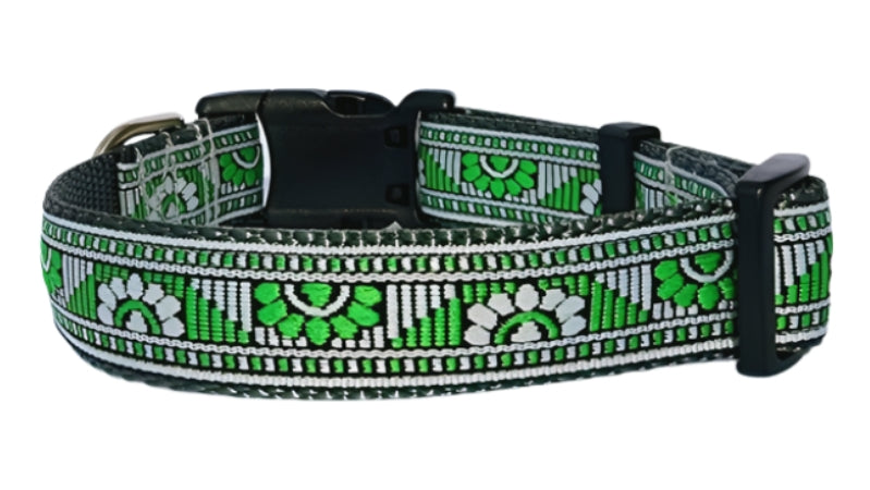 Rocky Mtn Hound Green Aztec Dog Collars and Leashes