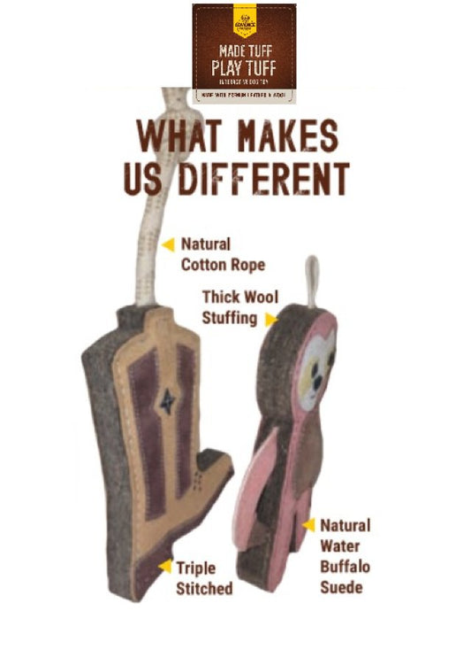 Advance Pet Products - TUFF TOYS Leather Dog Toys - Happy Hounds Pet Supply