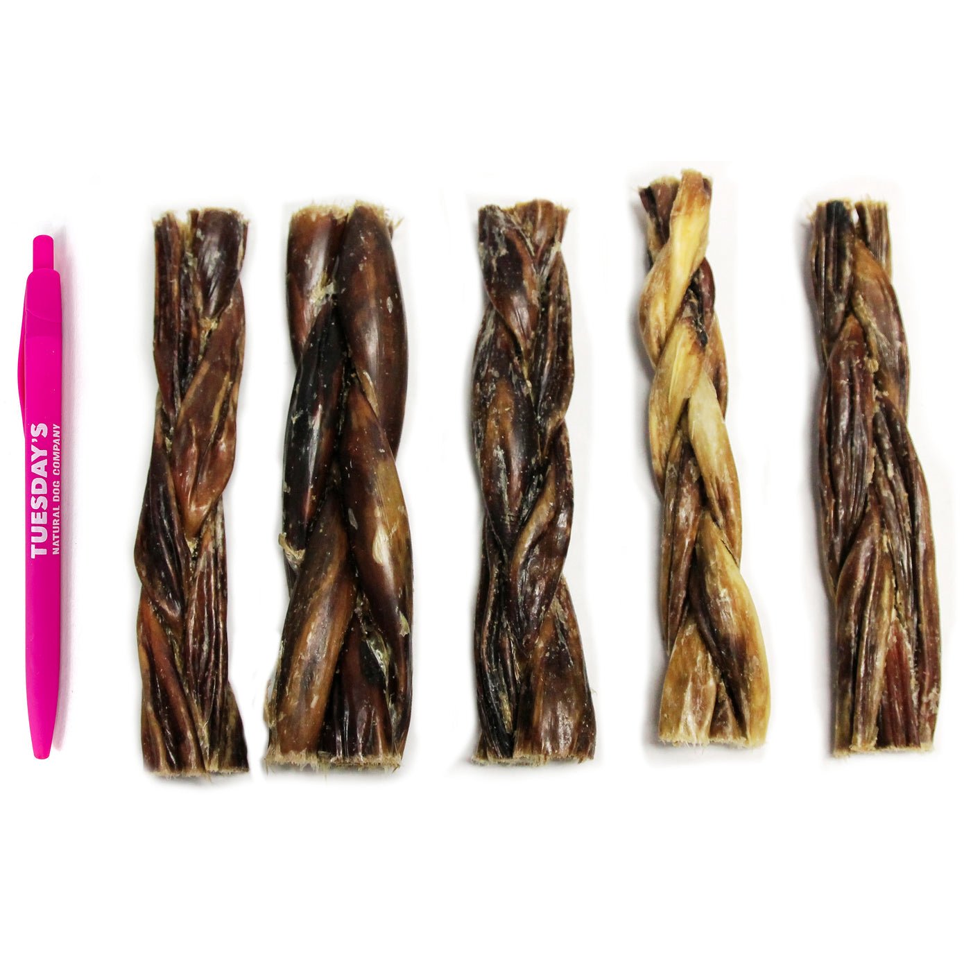 Braided Beef Gullets 6" (each) - Happy Hounds Pet Supply
