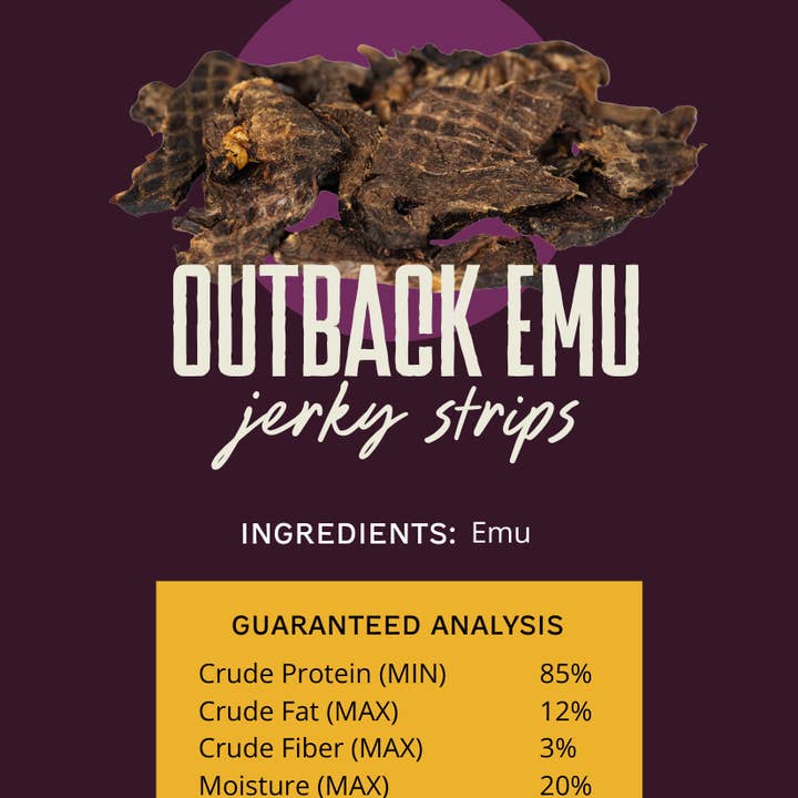 Emu Jerky Strips - Happy Hounds Pet Supply
