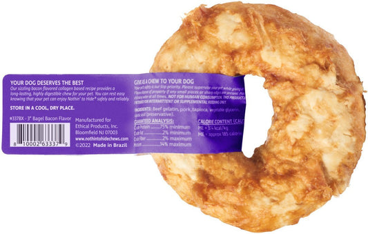 Fieldcrest Farms Nothin To Hide Bagel 3-in Bacon Dog Treat - Happy Hounds Pet Supply