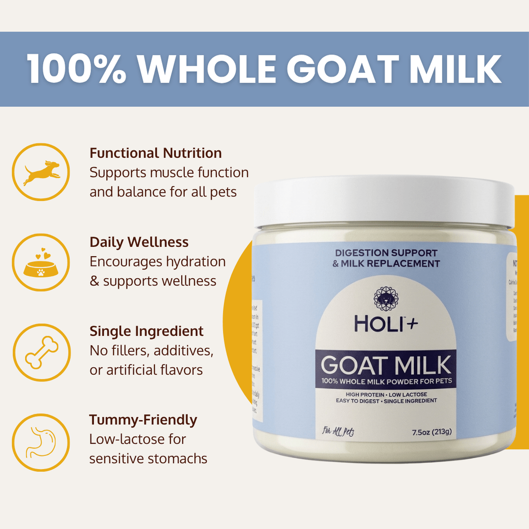 Holi Powdered Goat Milk for Dogs & Cats - Happy Hounds Pet Supply
