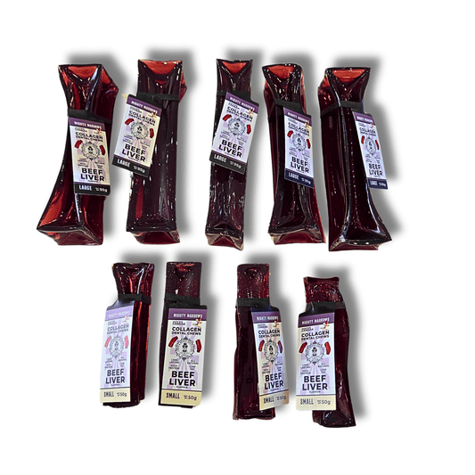 Mighty Marrows Collagen Dental Chew - Beef Liver - Happy Hounds Pet Supply