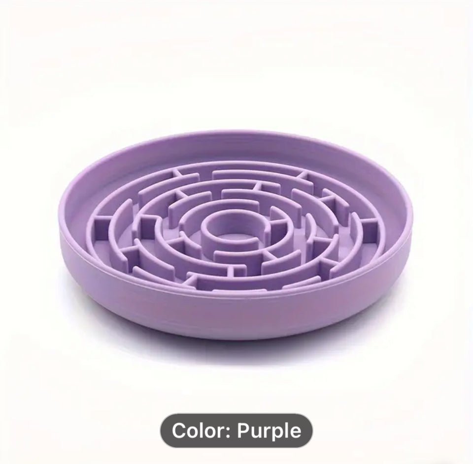 Silicone slow feeder bowl - purple - Happy Hounds Pet Supply