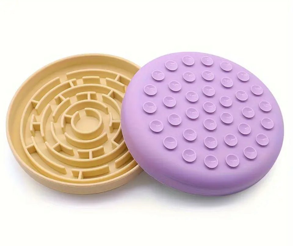 Silicone slow feeder bowl - purple - Happy Hounds Pet Supply