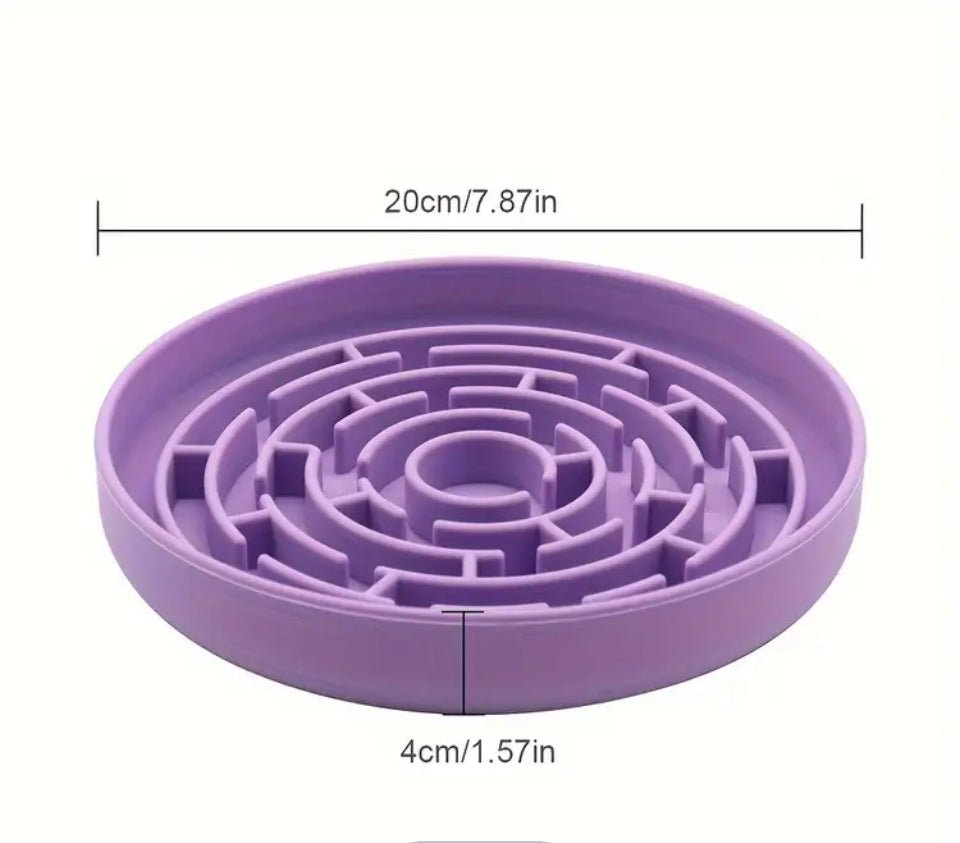 Silicone slow feeder bowl - purple - Happy Hounds Pet Supply