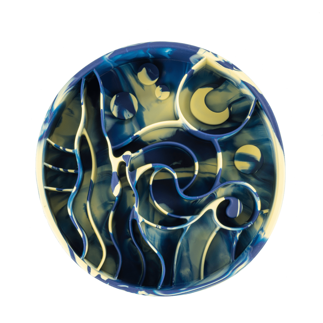 Starry Night Slow Feeder Bowl - Happy Hounds Pet Supply