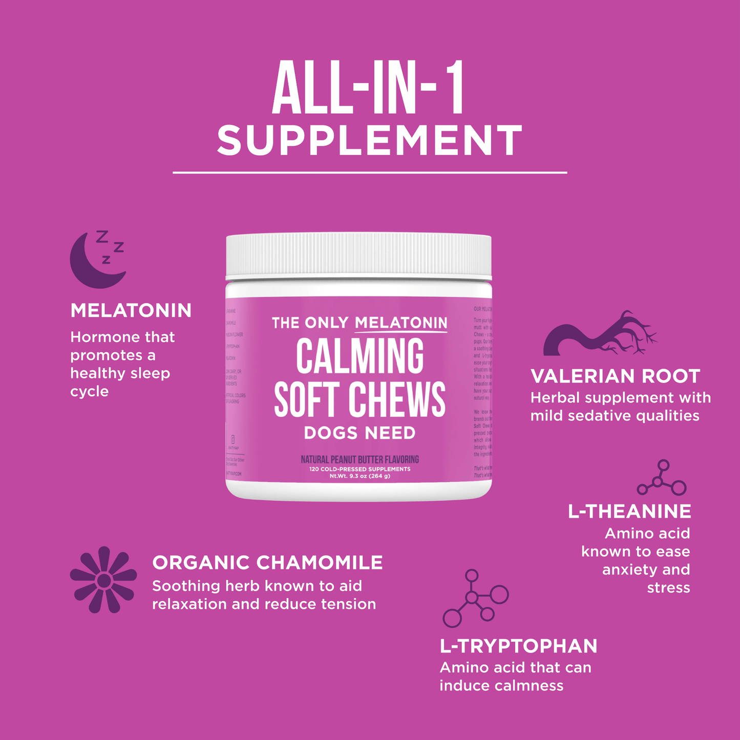 The Only Melatonin Calming Soft Chews Dogs Need - Happy Hounds Pet Supply