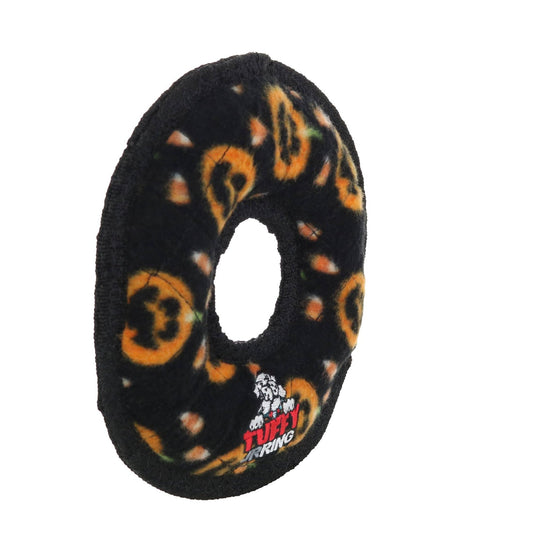 Tuffy Holiday Jr Ring Pumpkin, Durable Squeaky Dog Toy - Happy Hounds Pet Supply