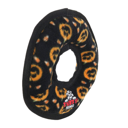 Tuffy Holiday Medium Ring Pumpkin, Durable Squeaky Dog Toy - Happy Hounds Pet Supply