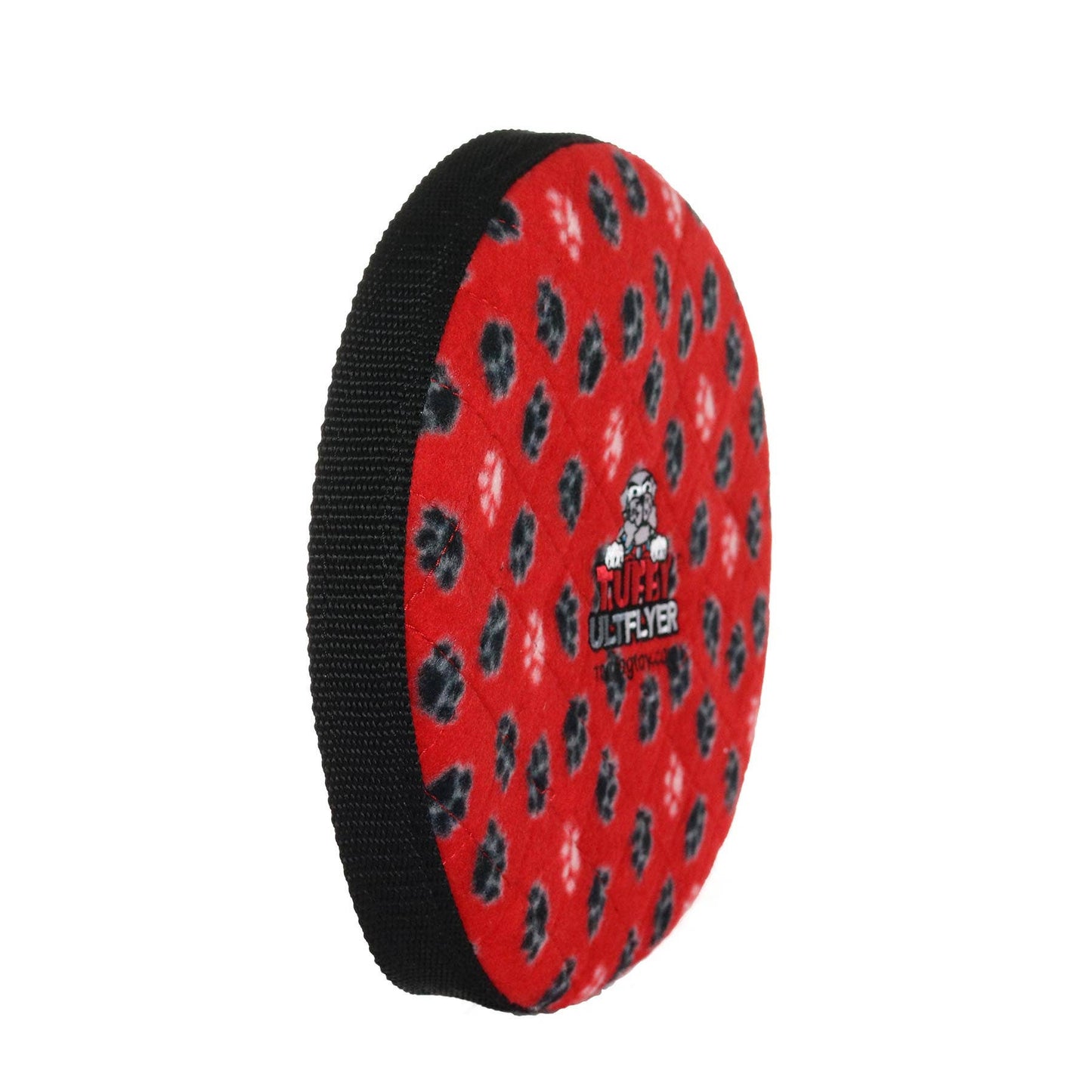 Tuffy Ultimate Flyer - Red Paw, Durable, Squeaky Dog Toy - Happy Hounds Pet Supply