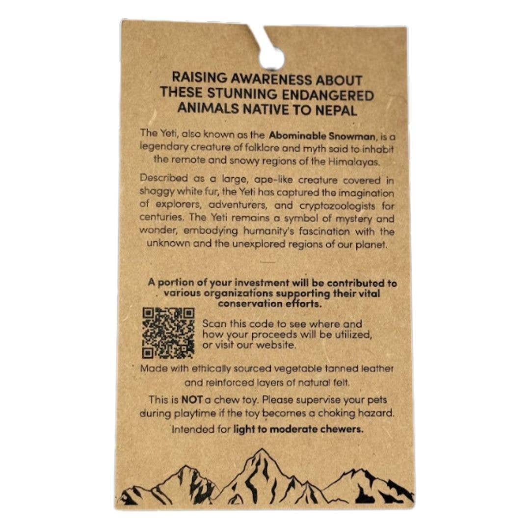 Yeti Dog Chew Premium Leather Toy - Abdominal Snowman - Happy Hounds Pet Supply