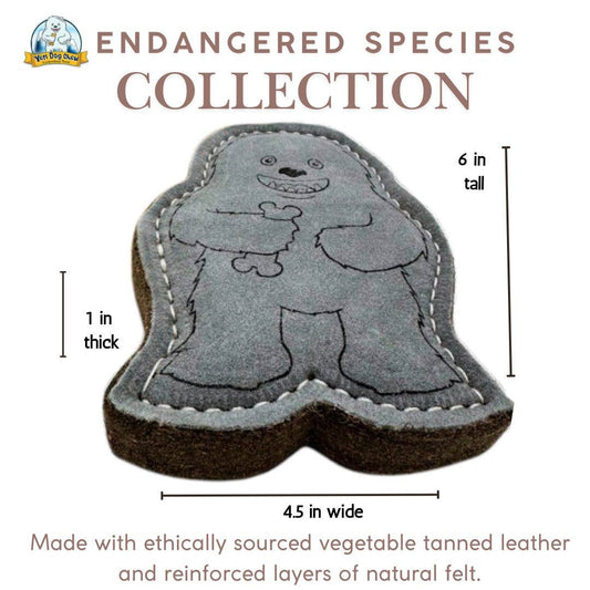 Yeti Dog Chew Premium Leather Toy - Abdominal Snowman - Happy Hounds Pet Supply