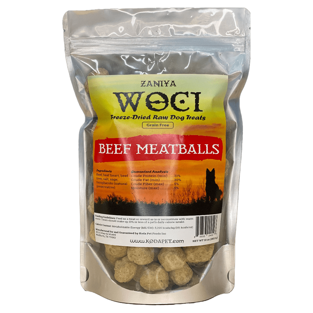 Zaniya WOCI Beef Meatballs - Happy Hounds Pet Supply