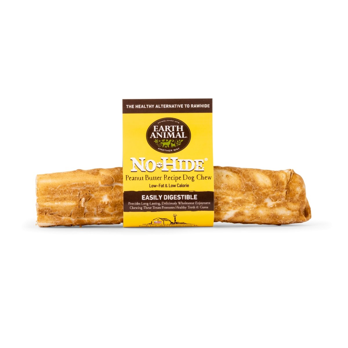 Earth Animal No Hide Chews Singles 4 inch Peanut Butter