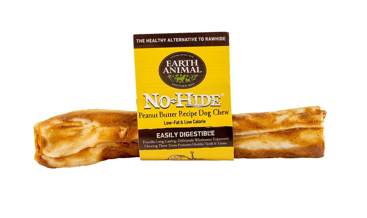 Earth Animal No Hide Chews Singles 7 inch Peanut Butter