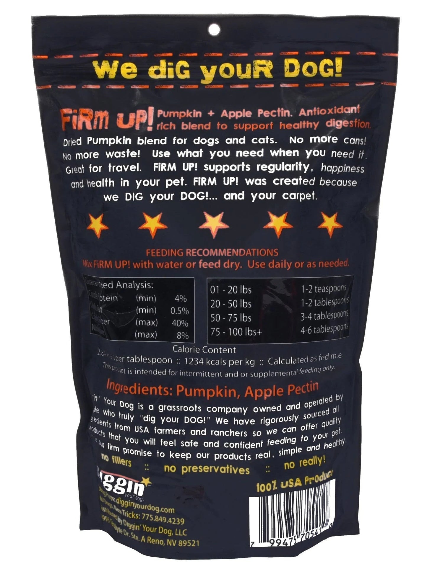 Firm Up Pumpkin and Cranberry 4oz