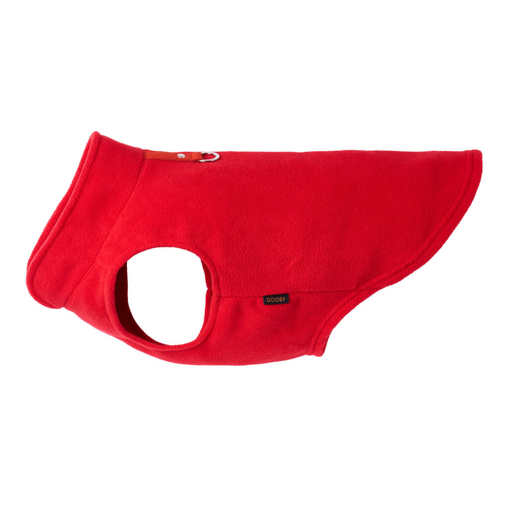 Gooby Fleece Vest with harness Red
