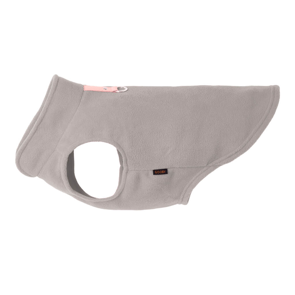 Gooby Fleece Vest with harness XS Gray
