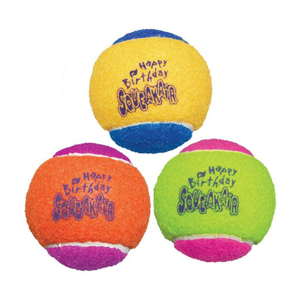Kong SqueakAir Ball Medium Birthday 3-pack