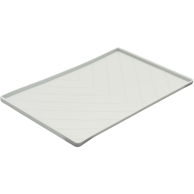 Messy Mutts Silicone Food Mat Light Grey Metal Rod Reinforced Medium