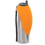 Messy Mutts Travel Water Bottle-Bowl Double Wall Orange