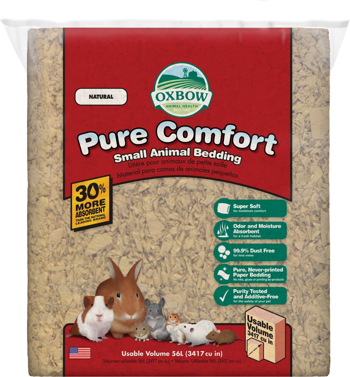 Oxbow - Small Pet Natural Paper Bedding 56L