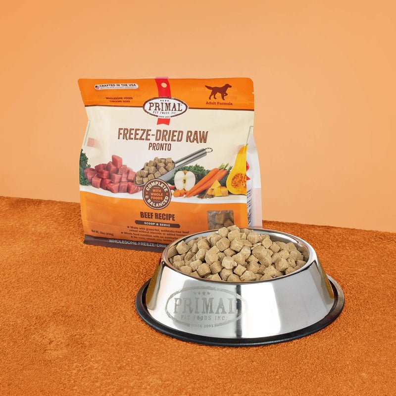 Primal Canine Freeze Dried Dog Food 16oz Pronto Beef