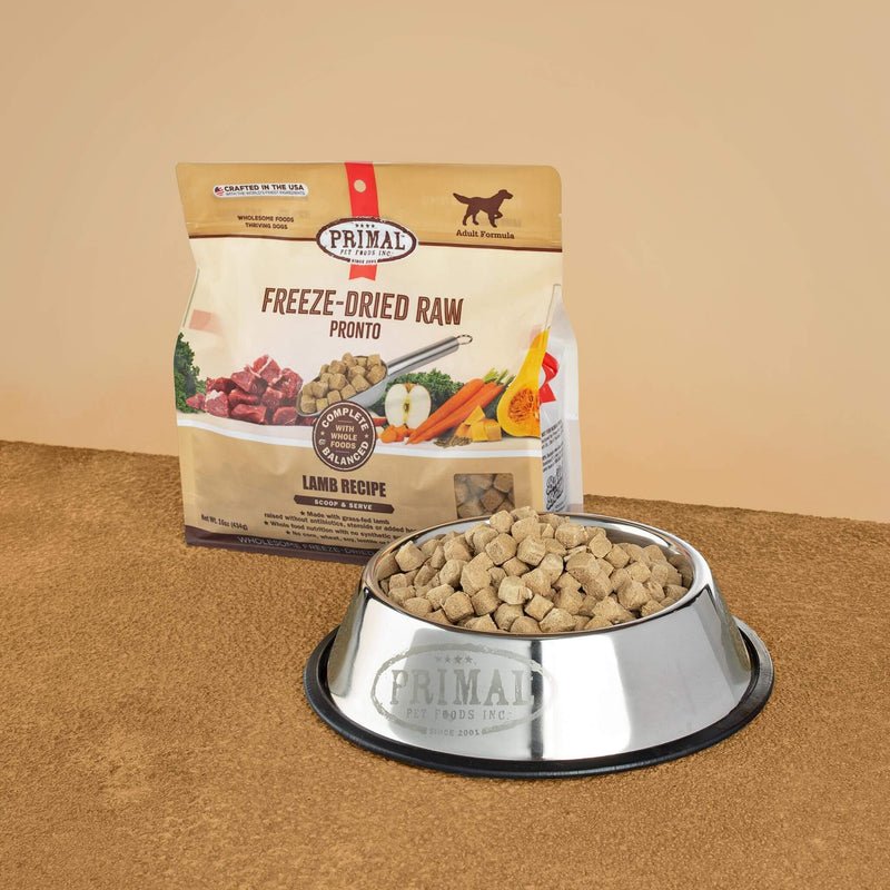 Primal Canine Freeze Dried Dog Food 16oz Pronto Lamb