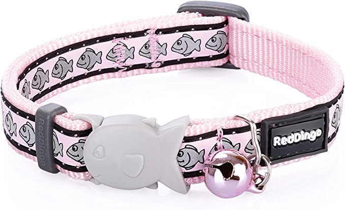 Red Dingo Reflective Cat Safety Collars Pink