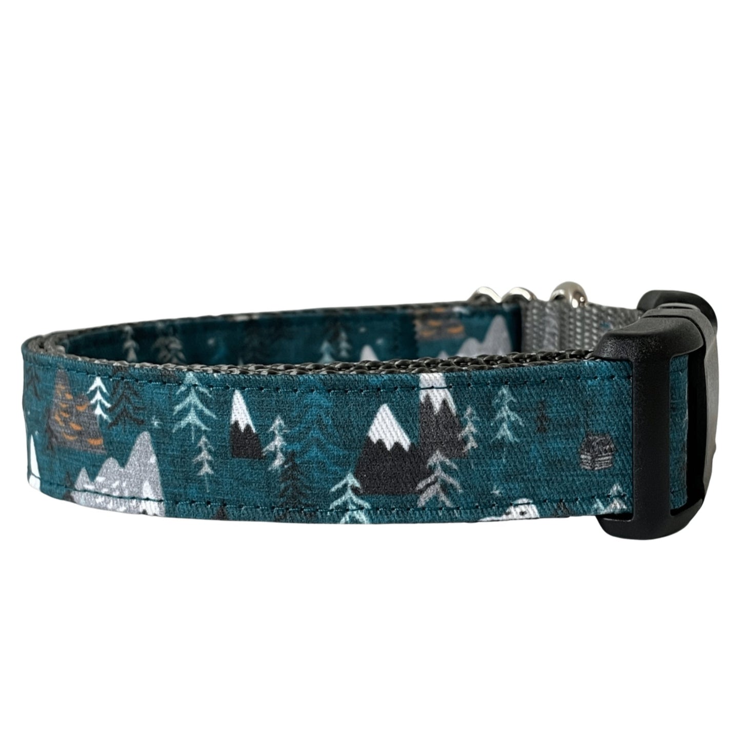Sew Fetch Dog Collars Teal Woodland