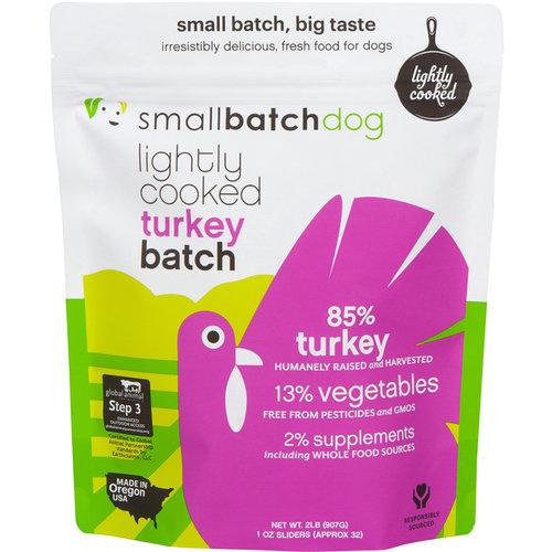 Small Batch Lightly Cooked Dog Food 2lb Sliders Turkey