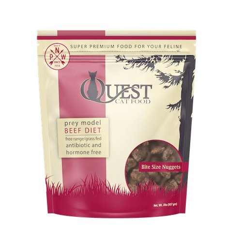 Quest Frozen Raw Cat Food 2lb Beef