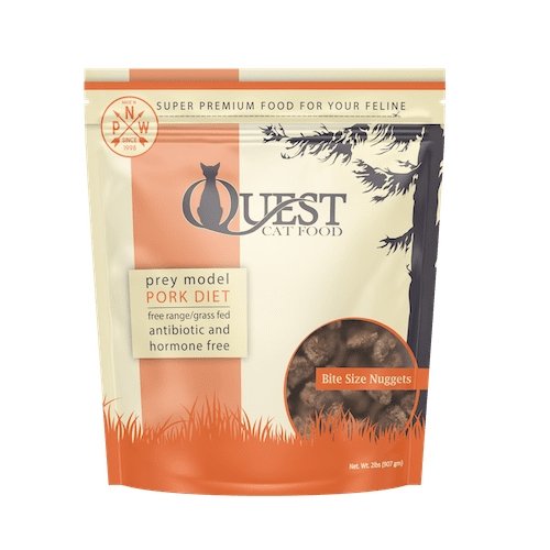 Quest Frozen Raw Cat Food 2lb Pork