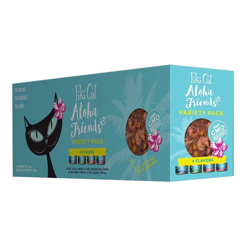 Tiki Cat Aloha Friends Canned Cat Food 3oz Variety Pack of 12