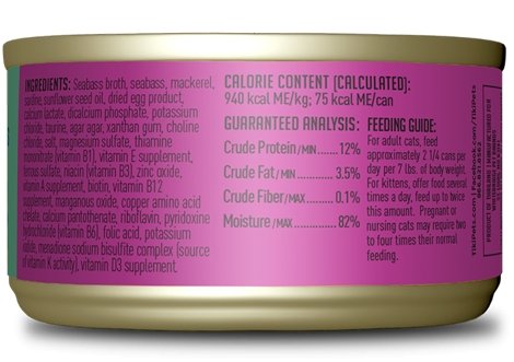Tiki Cat Luau Pate Canned Cat Food Seabass 5.5oz