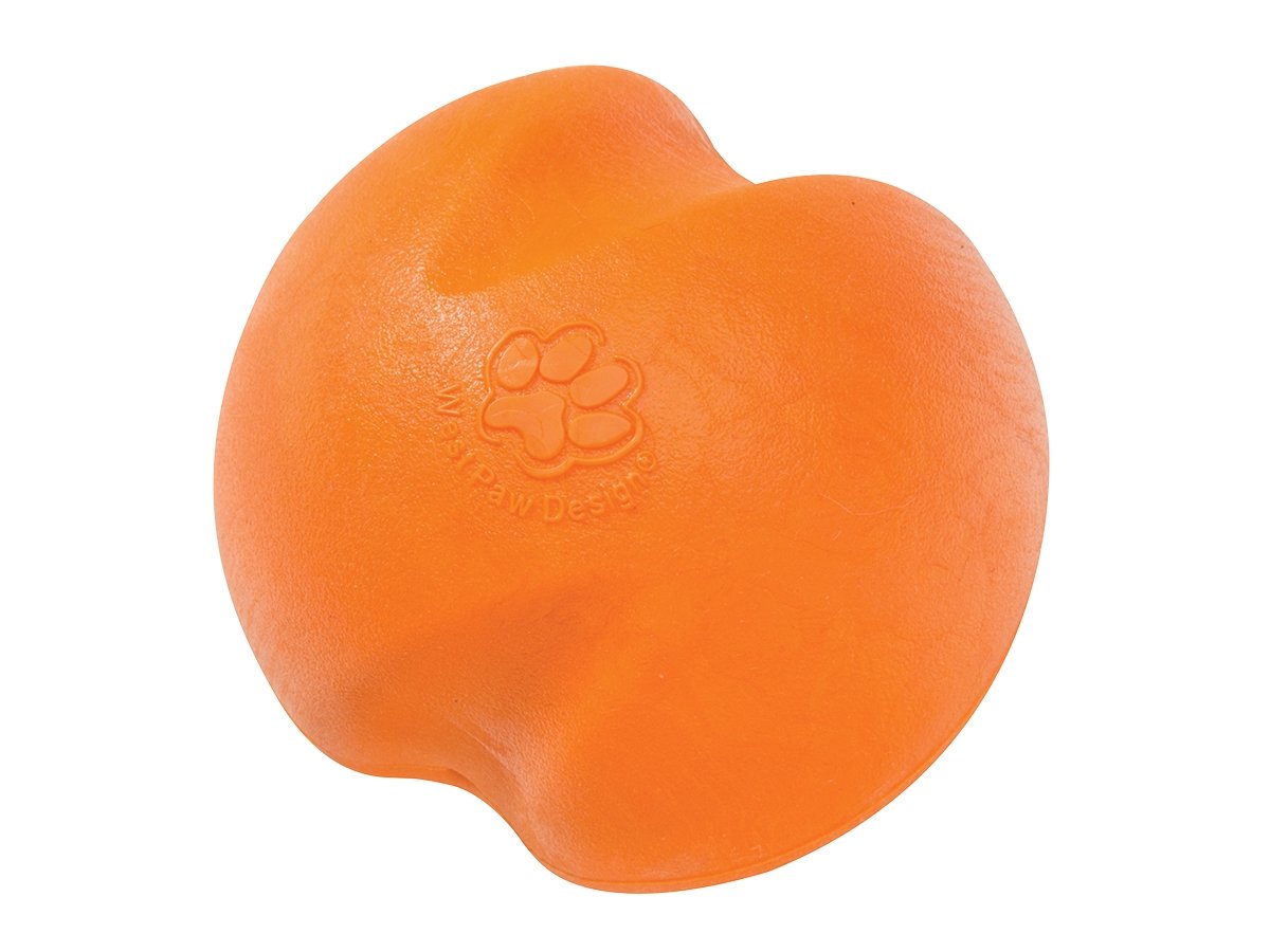 West Paw Jive Zogoflex ball Large Tangerine