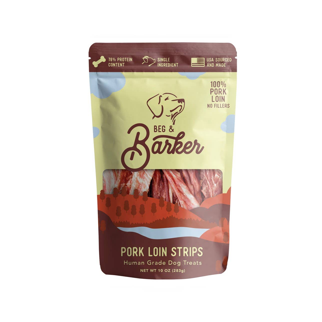 10 oz. Pork Loin Jerky Strips Dog Treats - Happy Hounds Pet Supply