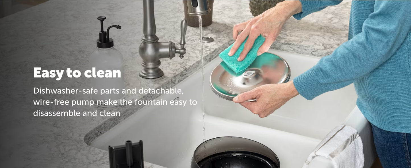 PetSafe HydroSphere 60oz Stainless Steel Pet Fountain