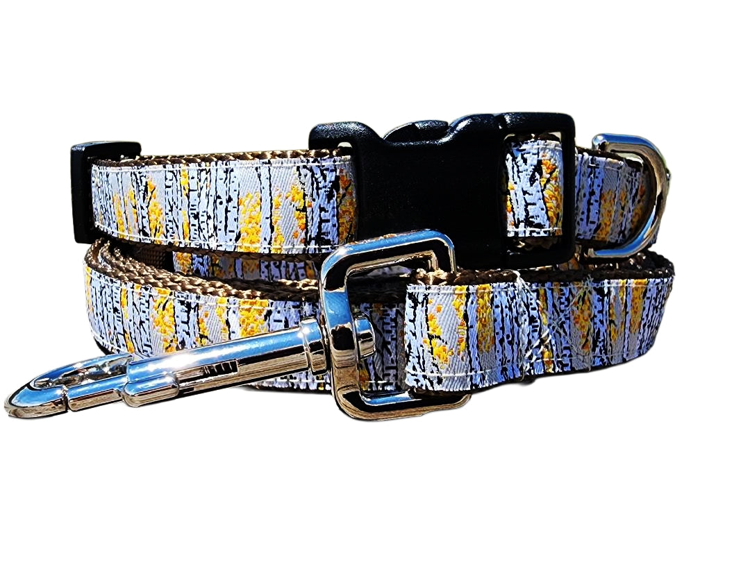 Rocky Mtn Hound Aspen Tree Dog Collars and Leashes - 3/4" wide
