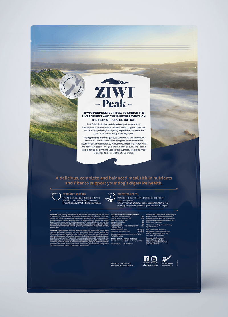 Ziwi Peak Steam & Dried Dog Food (Grain Free)