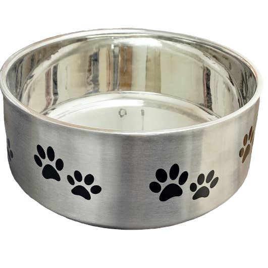 Advance Pet Products - 1 Qt. Double Wall Stainless Steel Heavy Feeding Bowl - Happy Hounds Pet Supply