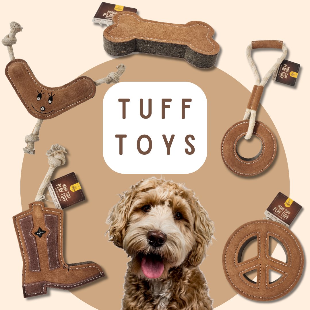 Advance Pet Products - TUFF TOYS Leather Dog Toys - Happy Hounds Pet Supply