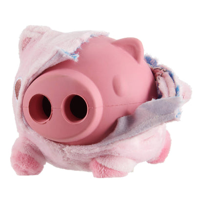 BARK Hambone Pig Hog Rubber Super Chewer Dog Toy Pink Medium - Happy Hounds Pet Supply