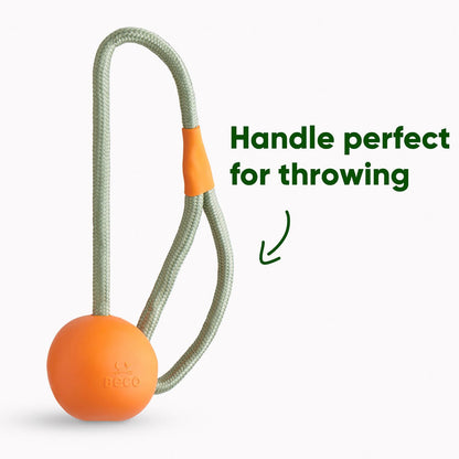 BECO - Slinger Ball Dog Natural Rubber & Rope (Outdoor Play) - Happy Hounds Pet Supply