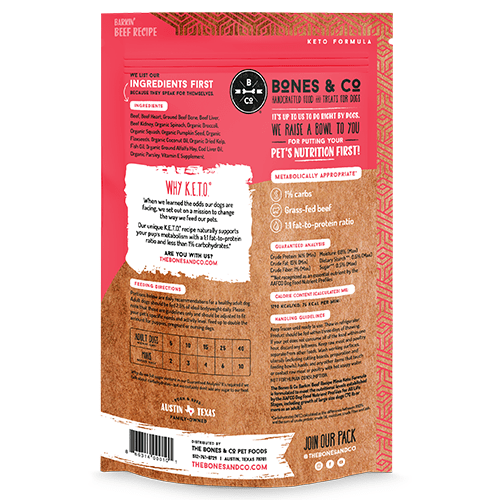 Bones & Co Frozen Raw Dog Food - Happy Hounds Pet Supply