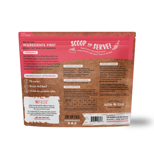 Bones & Co Frozen Raw Dog Food - Happy Hounds Pet Supply