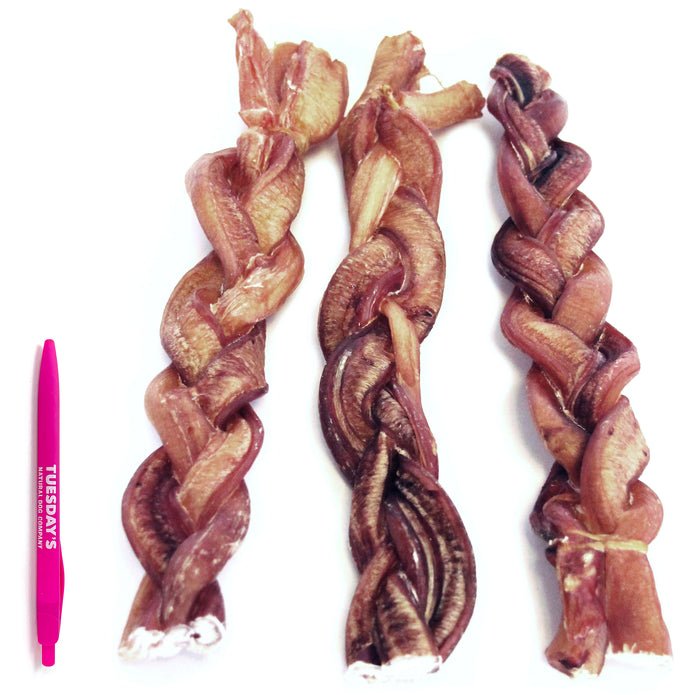 Braided Bully Sticks 12" - Happy Hounds Pet Supply