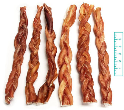 Braided Bully Sticks 12" - Happy Hounds Pet Supply
