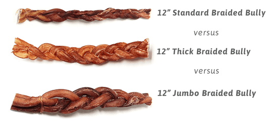 Braided Bully Sticks 12" - Happy Hounds Pet Supply